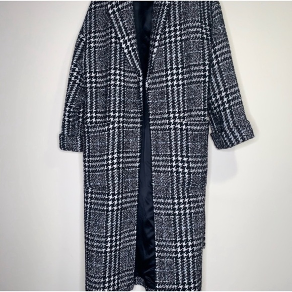 Zara Oversized Houndstooth Coat - Picture 9 of 16